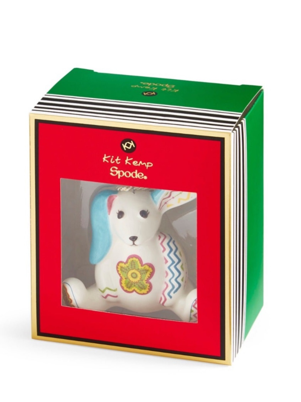 Spode Kit Kemp Minnie Rabbit Patchwork Porcelain Ornament